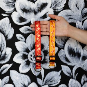 obroża półzaciskowa flores summer kwiaty half clamp collar