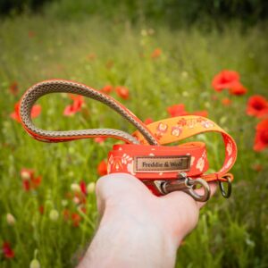 smycz miejska flores summer czerwone kwiaty