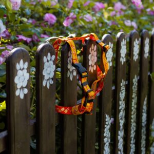 szelki guard flores summer dog harness and lead flowers Freddie & Wolf